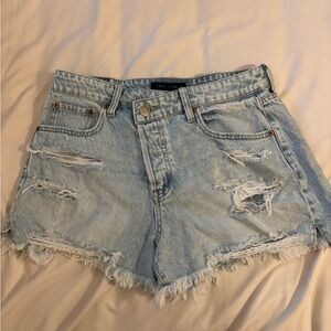 Aeropostale Light Blue Ripped Jean Shorts
